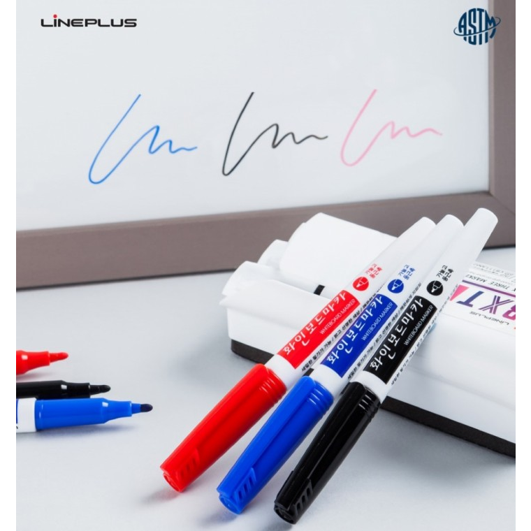 라인플러스 세필 보드마카 흑 청 적 12개 세트 8,900원