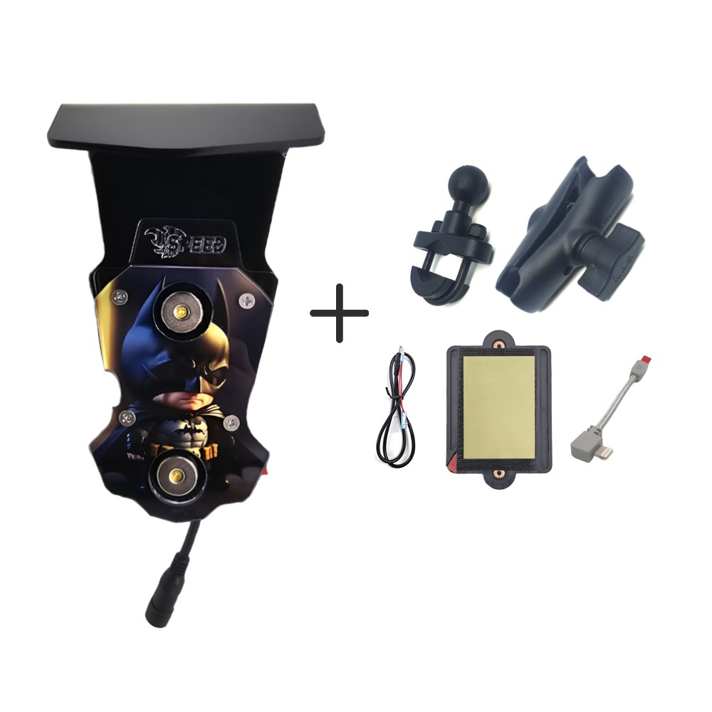 스피드샵 배달대행 오토바이 자석 충전거치대 1구커버 히어로 LED레드 세트 74,000원