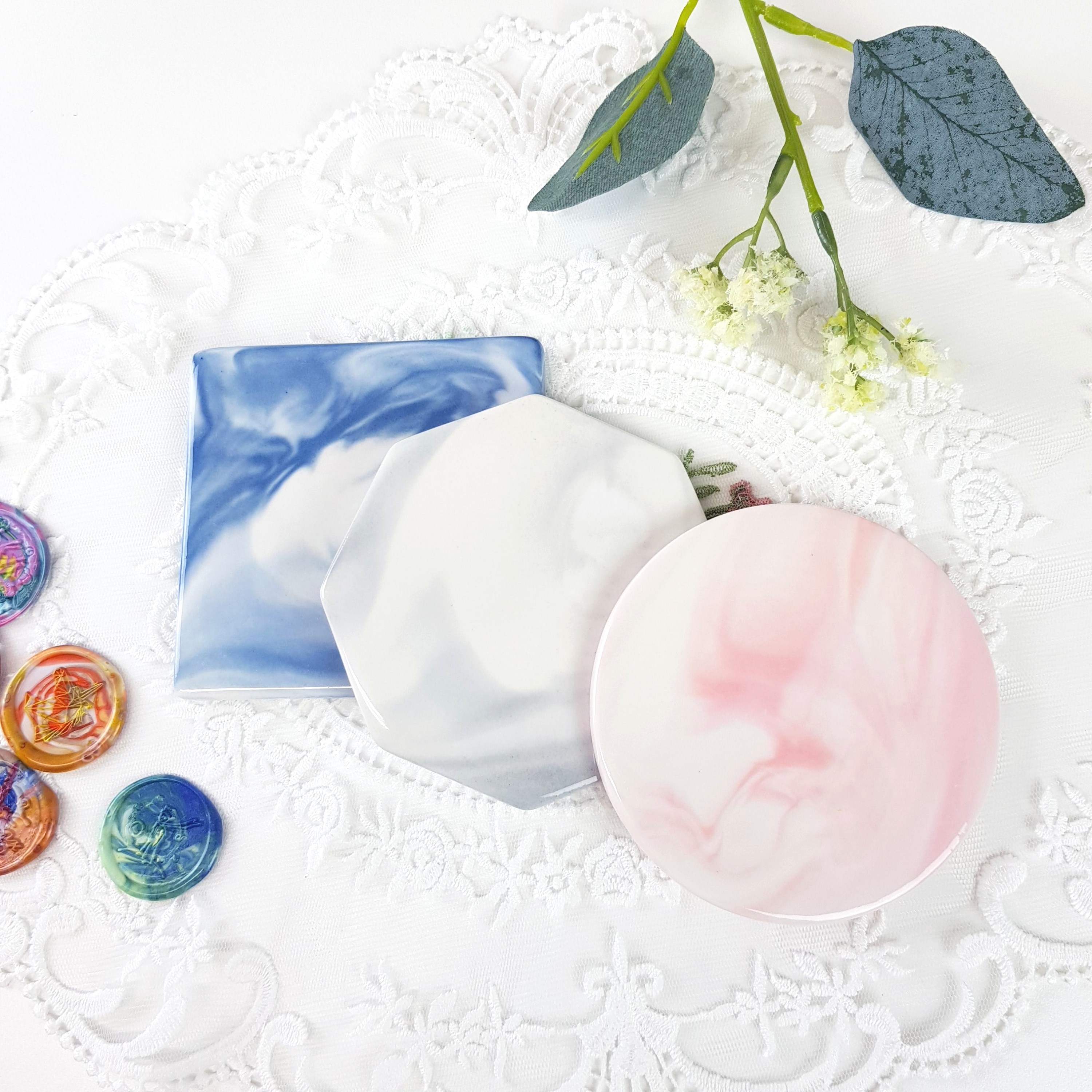 실링왁스 대리석 받침대 왁스 패드 3컬러 2,100원