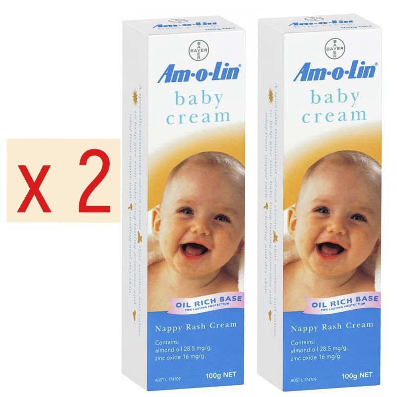 2x 아몰린 오일리치 베이비크림 스킨바디케어 영양 보습 Amolin Baby Cream for Nappy Rash Tube (호주 직구 ) 29,800원
