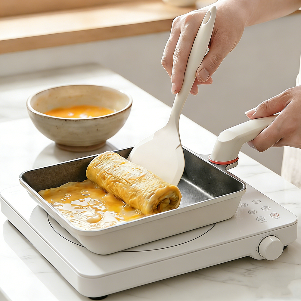 Mostrin 인덕션 티타늄 대형 계란말이팬 실리콘 뒤집개 세트, 1세트, 22cm 28,990원