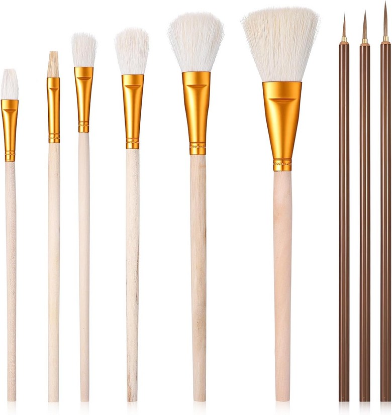 도자기용 글레이즈 브러시 9개 라쿠 글레이즈용 세라믹 세트 도자기 아트용 블렌딩 걸레 아크릴 페인팅 및 수채화 다용도 사용 25,340원