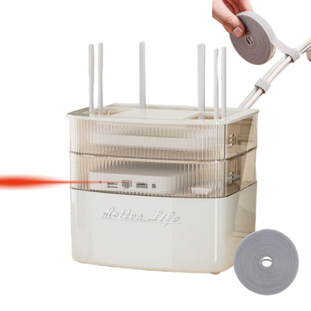 에브리봄 발열아웃 tv 인터넷 셋톱박스 공유기 정리함 특대형, 1개 27,400원