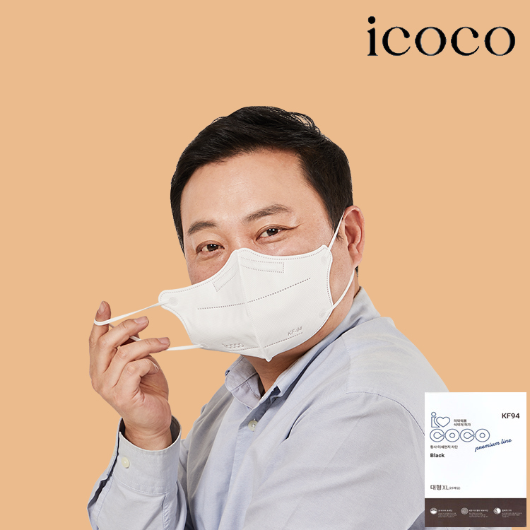 아이코코 KF94 황사 마스크 대형(일반성인남녀) 25매  .100매 이상 동아제약 가그린 10ml 2포 증정  ~16시 주문 오늘 발송 13,750원