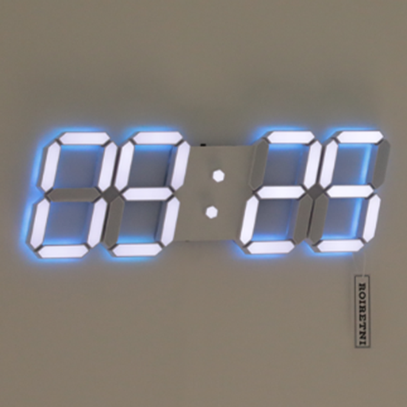 로이레트니 LED벽시계 온도 습도 알람 무선리모컨 인테리어 무타공시계 오리지널 백라이트 확산추가 전선길이 3.3m, 화이트 159,000원