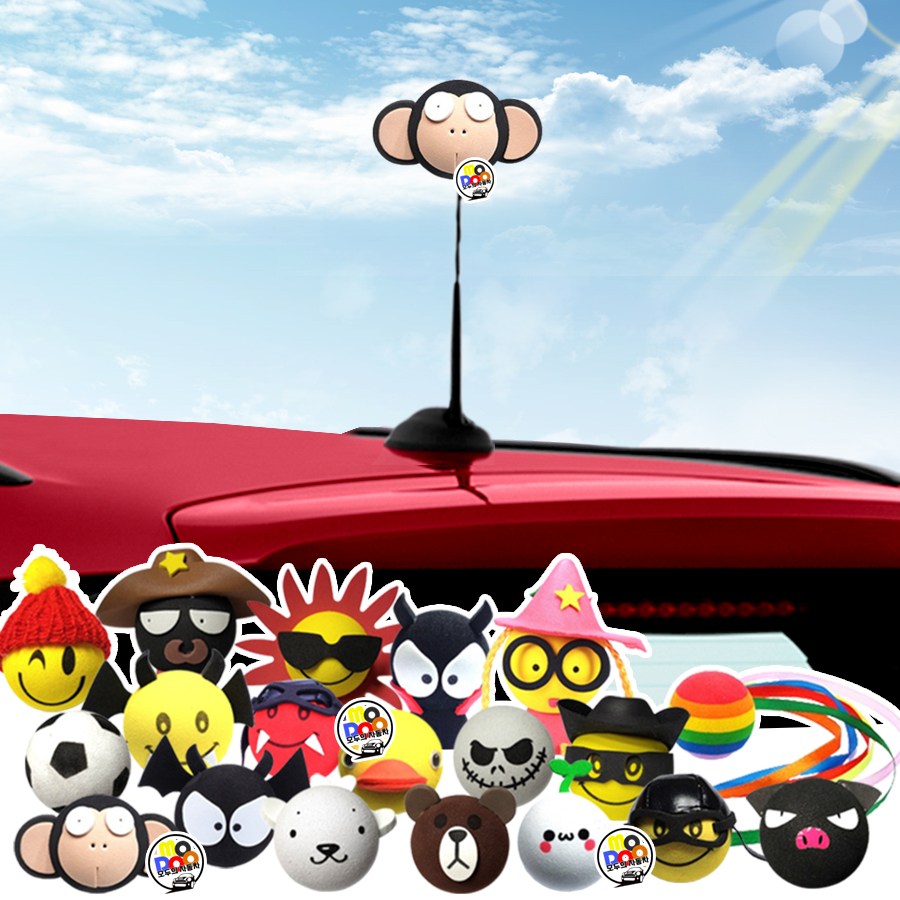 [균일가]차량용 캐릭터 안테나볼 미니쿠퍼 스파크 모닝 레이 숏안테나 롱안테나 장식용 피규어 안테나차량 전차종 호환 악세사리 용품 4,950원