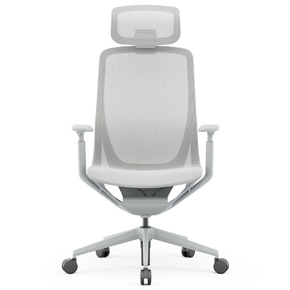 올즈 아리아 COMFORT 풀메쉬 컴퓨터의자 헤드형, 라이트 그레이 340,000원