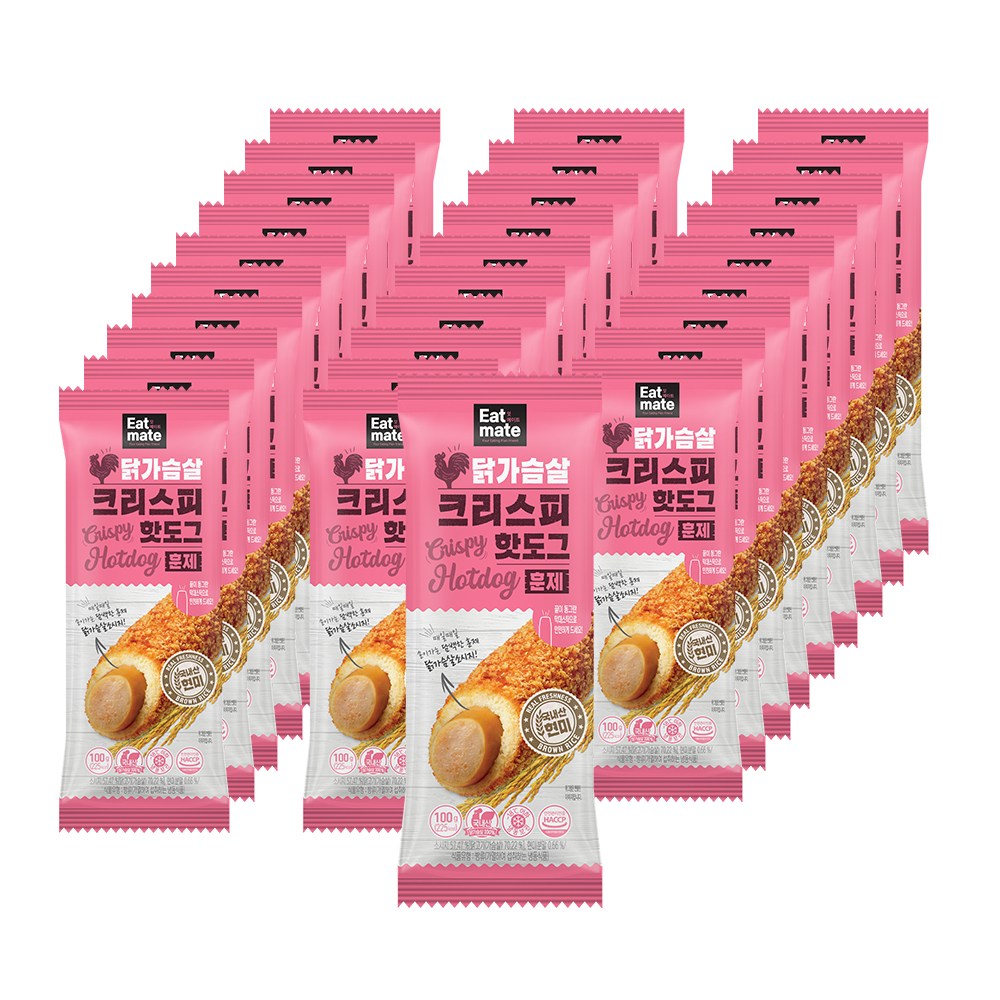 [랭킹닭컴] 잇메이트 닭가슴살 크리스피 현미핫도그 훈제맛 57,000원