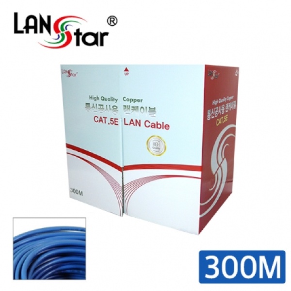(LANStar) CAT.5e S-FTP 랜케이블, LS-5SFTP-B300M (블루/300m) (1롤/단선/박스) 61,400원