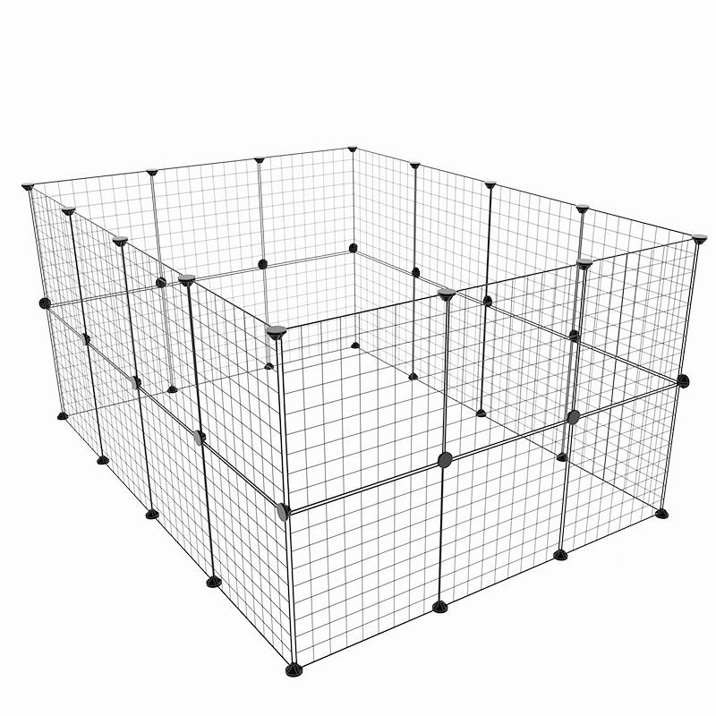 반려동물 강아지 울타리 펜스 조립식 철망 토끼집, 1세트, 격자 블랙 29,900원