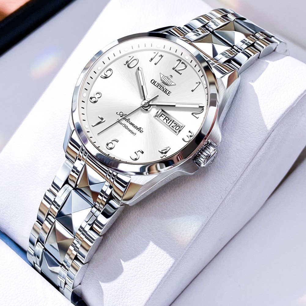 OUPINKE 여성시계 기계식 오토매틱 럭셔리 명품 워터프루프 야광 메탈시계 344,000원