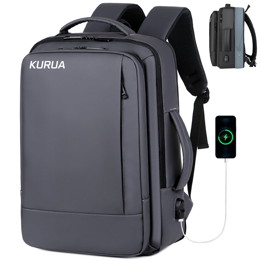 KURUA 확장형 직장인 대학생 대용량 여행용 17인치 방수 노트북 백팩 32,900원