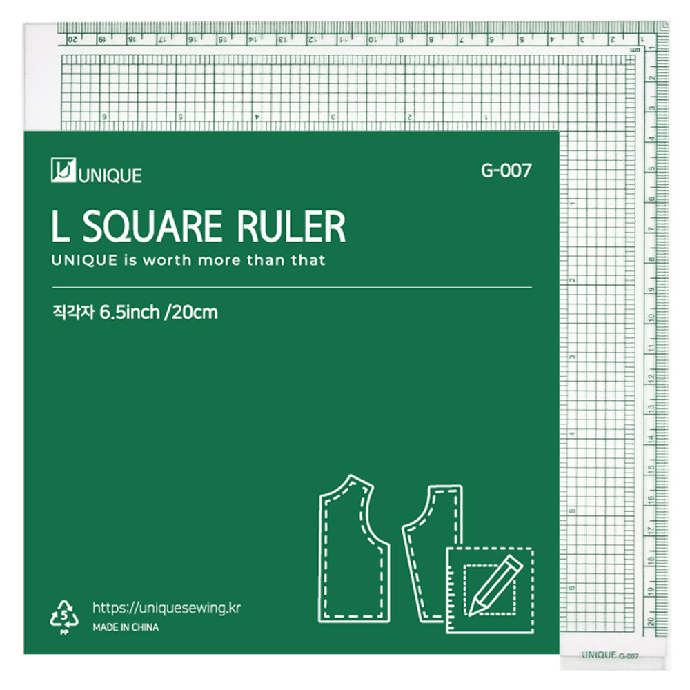 유니크 미니 그레이딩 직각자 20cm G-007 5,330원