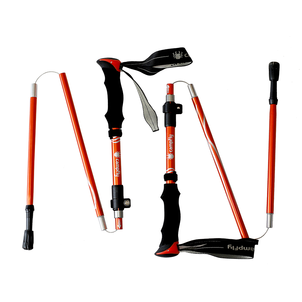 캠프플라이 5단 접이식 등산스틱 1세트(2개)/경량(250~270g) 폴딩스틱/두랄루민/간편수납(30~34Cm) 24,800원