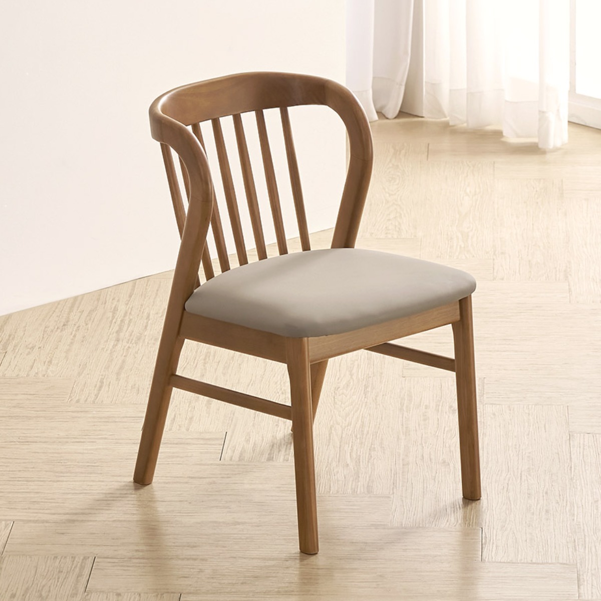 (1+1) 라로퍼니처 허브 고무나무 원목 식탁 의자 카페 인테리어 체어 2P, 2개, 내추럴 165,000원