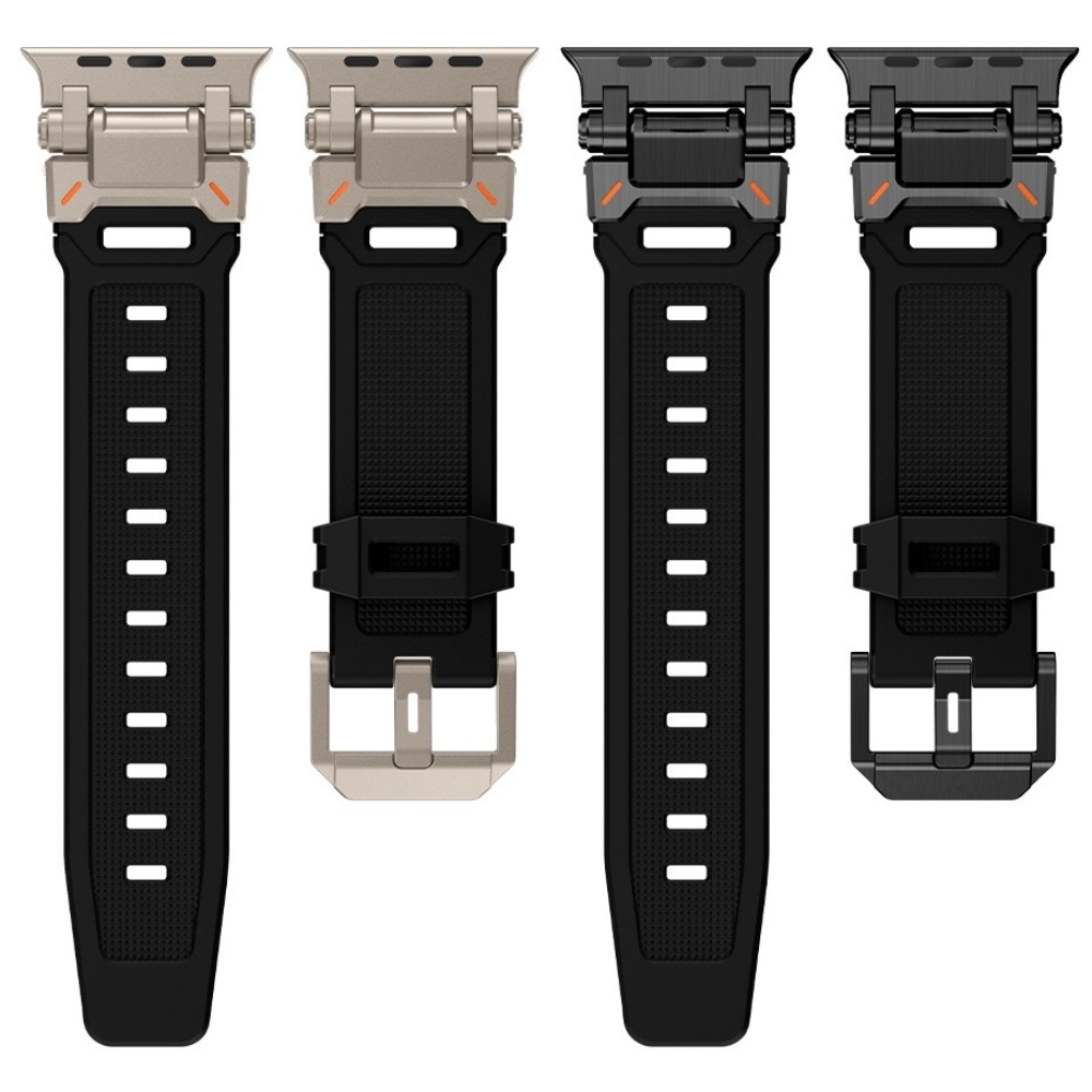 엔인원 애플워치 호환 익스플로러 디자인 스트랩 시계줄 메탈 커넥터 일체형, 티타늄+블랙 24,900원
