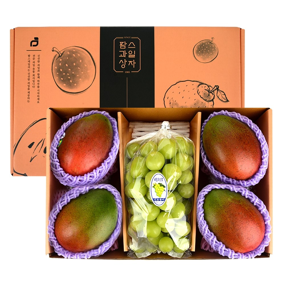 당일발송 프리미엄 과일선물세트 애플망고+샤인머스켓 선물세트, 1개 69,000원