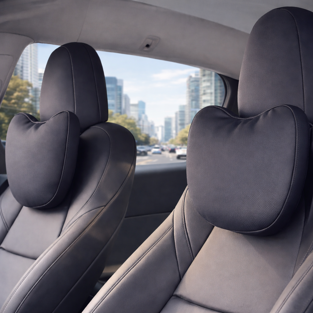 [국내배송] 테스뷰티 테슬라 모델3 모델Y 차량용 목쿠션 주니퍼 하이랜드 아마존 나파가죽, 2개, 블랙 64,000원