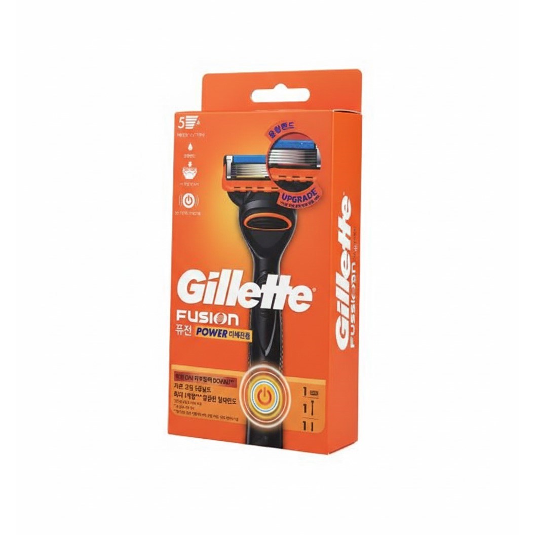 질레트 퓨전 파워 진동면도기 핸들+면도날 1입 / 카본코팅 5중날 윤활밴드 정밀 밀착면도 22,850원