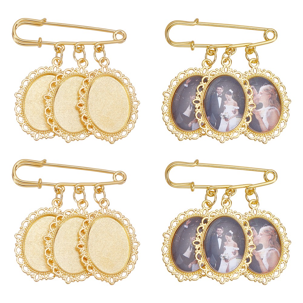 4개 스테인리스 스틸 안전핀 합금 펜던트 타원형 5.4cm 9,380원