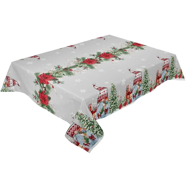 크리스마스 식탁보 홈카페 파티 테이블보 눈사람 눈송이 축제 장식 테이블 커버, 직사각형 커피, 없음, 51.LXM90276 - 153x214cm 65,500원