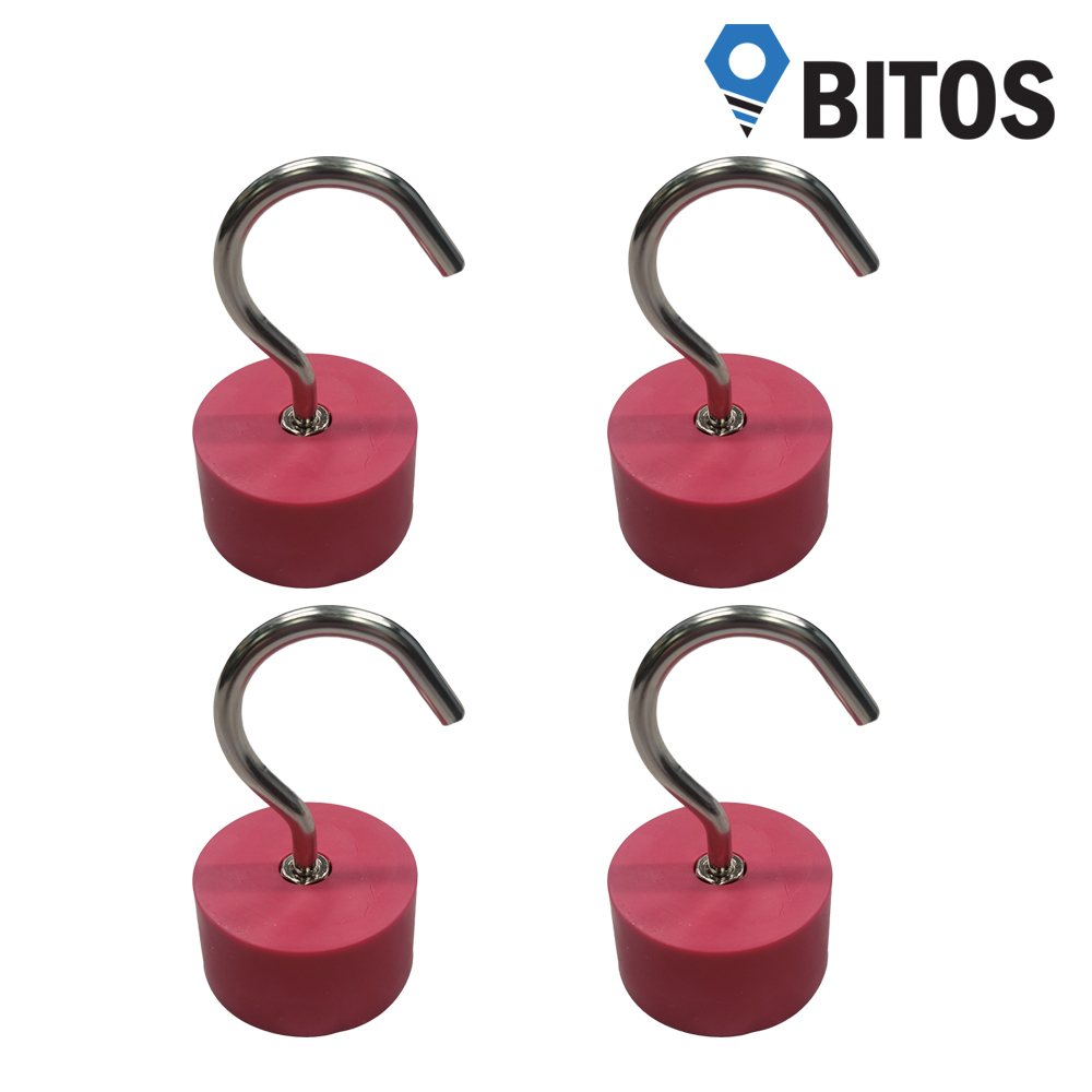 고무자석 네오디움 고리 초강력 고무코팅 강력 자석, 4개, 레드 20,900원