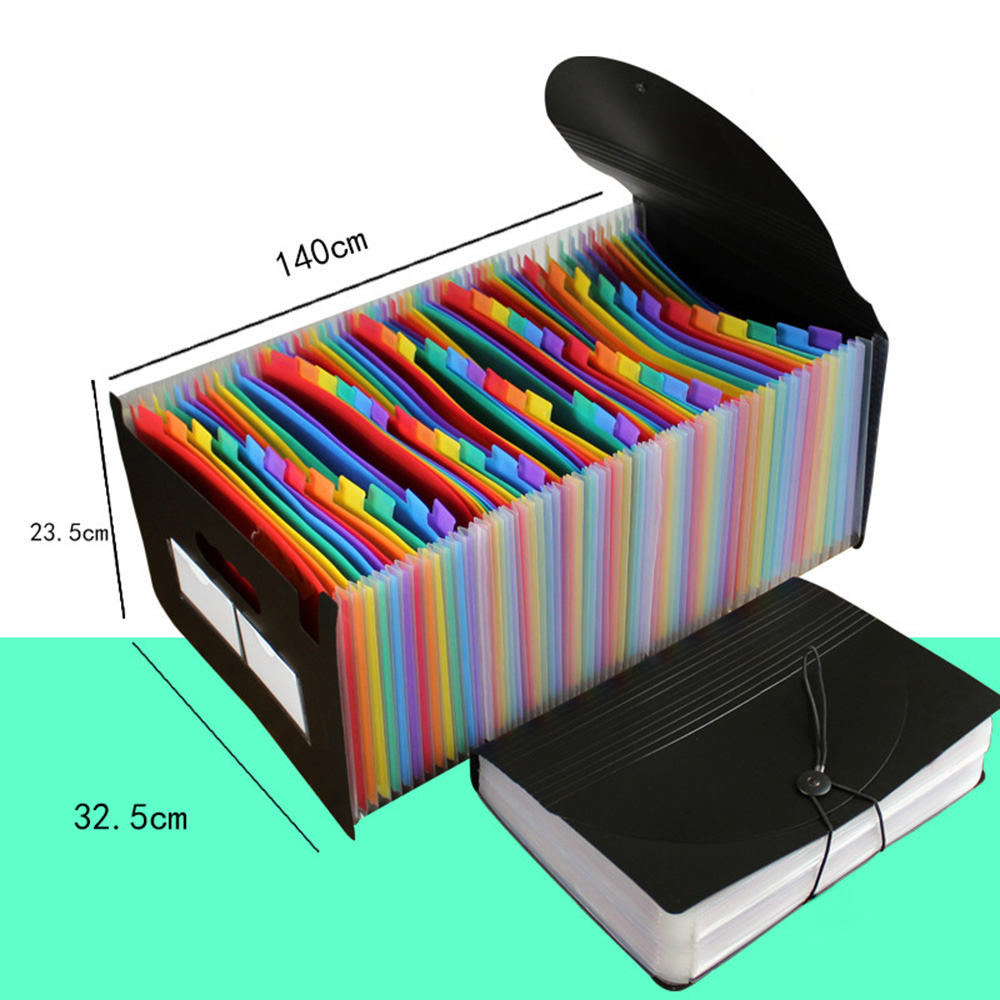 61칸 PP 레인보우 아코디언 폴더 보관 파일 파우치 다이어리 꾸미기 A4 대용량 서류보관 28,700원