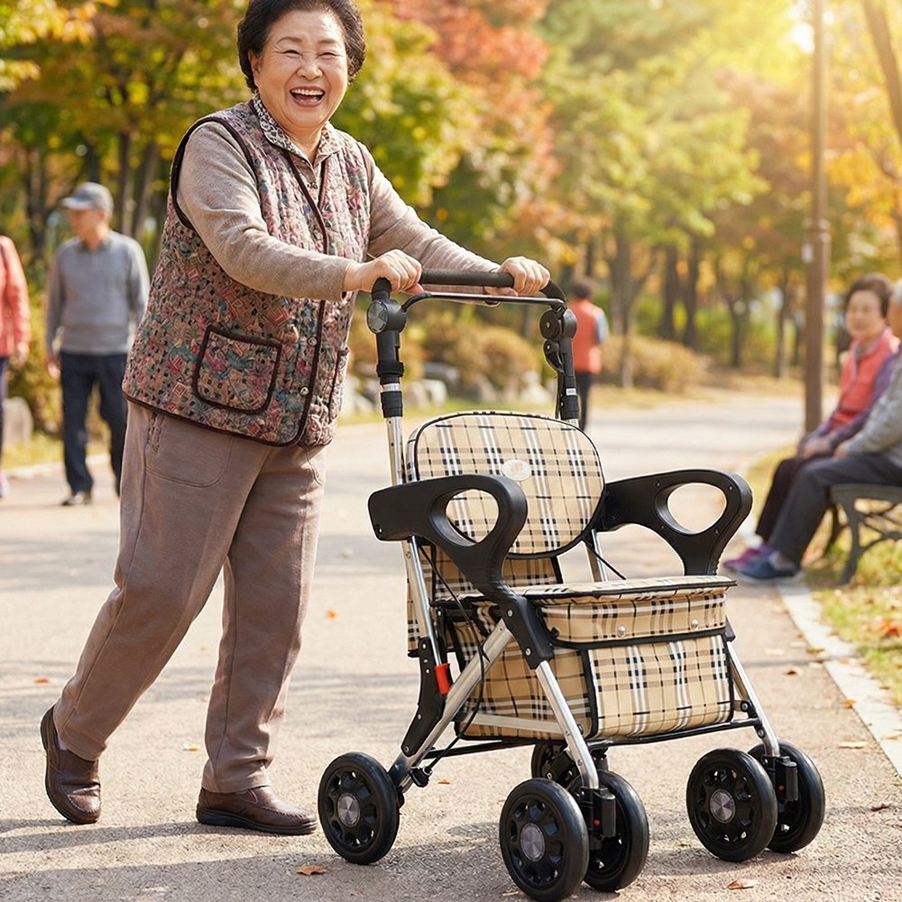 가볍고 튼튼한 알루미늄 보행보조차 RT-0324 밀크베이지, 1개 159,000원