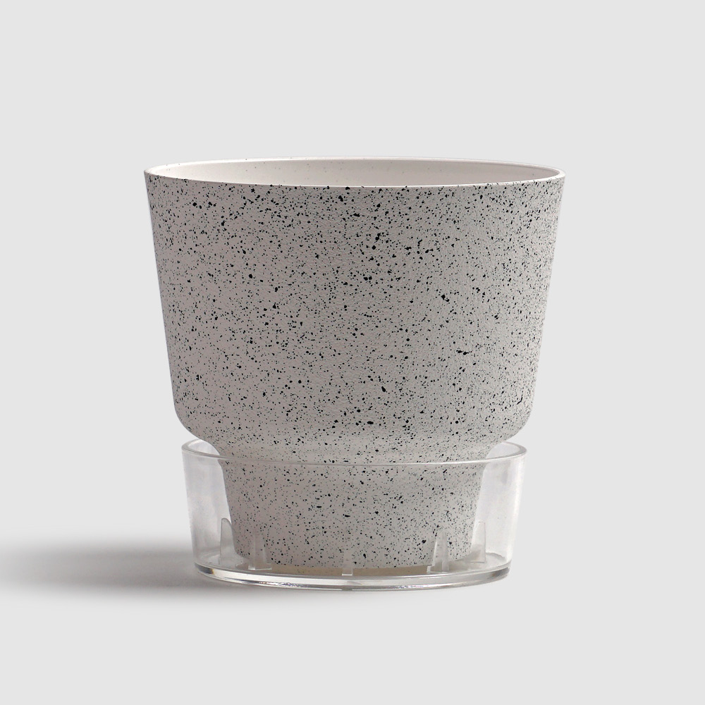 morningscent 테라조 워터팟  플라스틱 저면관수 세련 중형화분 분갈이 화분 세트 11,750원