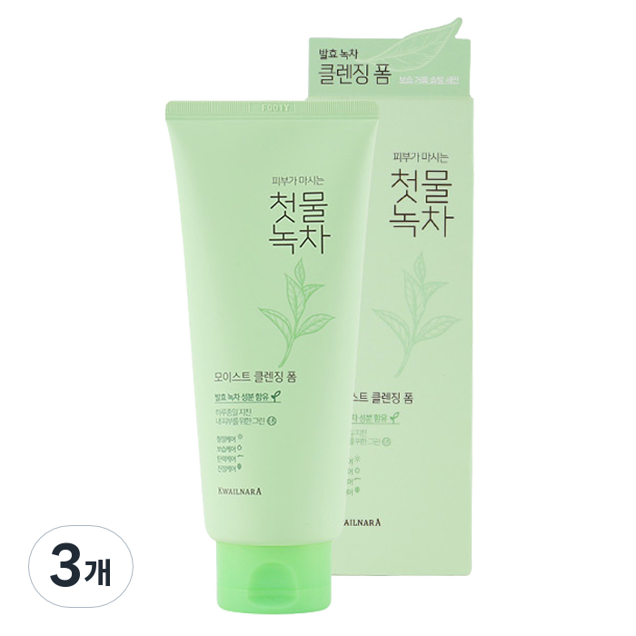 과일나라 첫물녹차 모이스트 클렌징 폼, 180g, 3개 14,200원