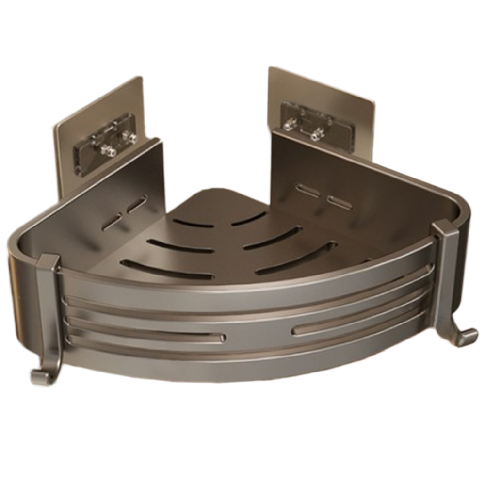 [AC-Mall] 수납 정리 공간활용 코너쉘프 1+1/부식방지 알루미늄 무타공 간편설치/선반가드 업그레이드 탈착가능 위생사용, 1박스, 깊이 22cm 코너선반-기본 2개 29,800원