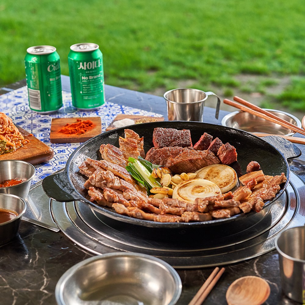 국산 돌부심 솥뚜껑 원형 무쇠 캠핑 그리들 불판 구이 판(사은품 손잡이 증정) 99,000원