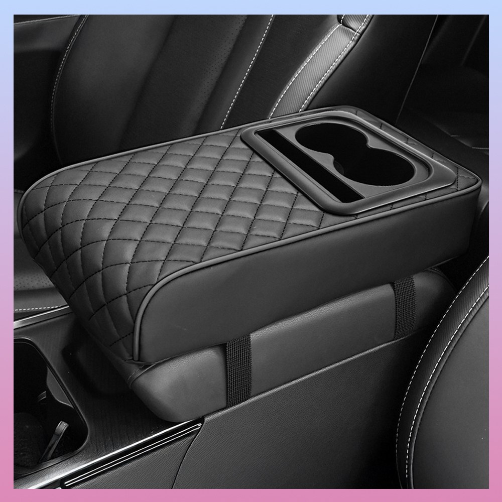 서온리 고급스럽고 편안한 뚜꺼운 퀼팅 차량용 콘솔쿠션 박스 팔걸이 컵홀더 수납 일체형 커버 9,760원