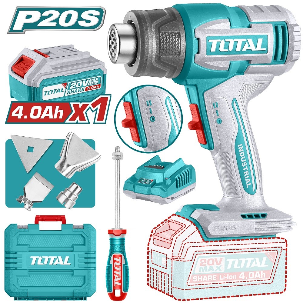 토탈전동 20V 무선 전동 열풍기 휴대용 히팅건 세트 배터리 충전기 TBLI20065 159,900원