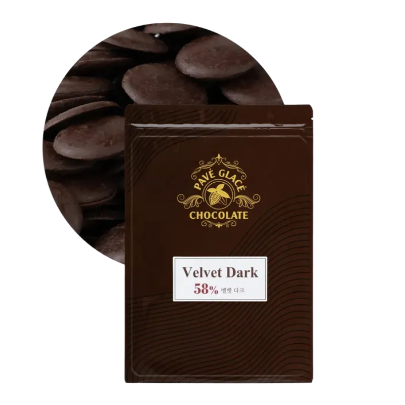 파베글라스 다크 커버춰 리얼 초콜릿 58% Velvet Dark Couverture Real Chocolate, 1개, 100g 6,800원