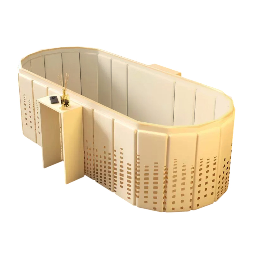 UB 접이식 욕조 미니 테이블 무조립 이동식 반신욕 목욕통 성인용 대형, 1개, 우드 59,800원