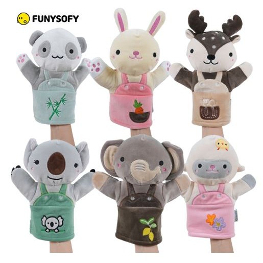 퍼니소피 헝겊 동물 손인형 6종세트 90,000원