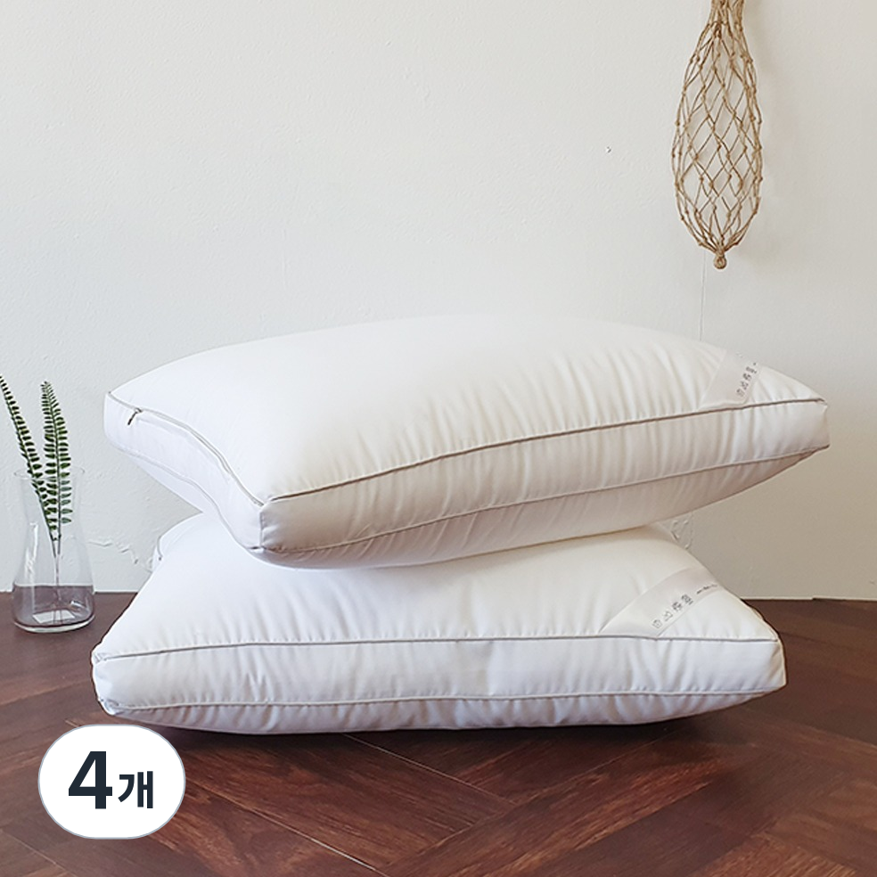 휴가드 호텔용 두줄엣지 마이크로필에버 베개솜, 화이트, 4개 39,800원