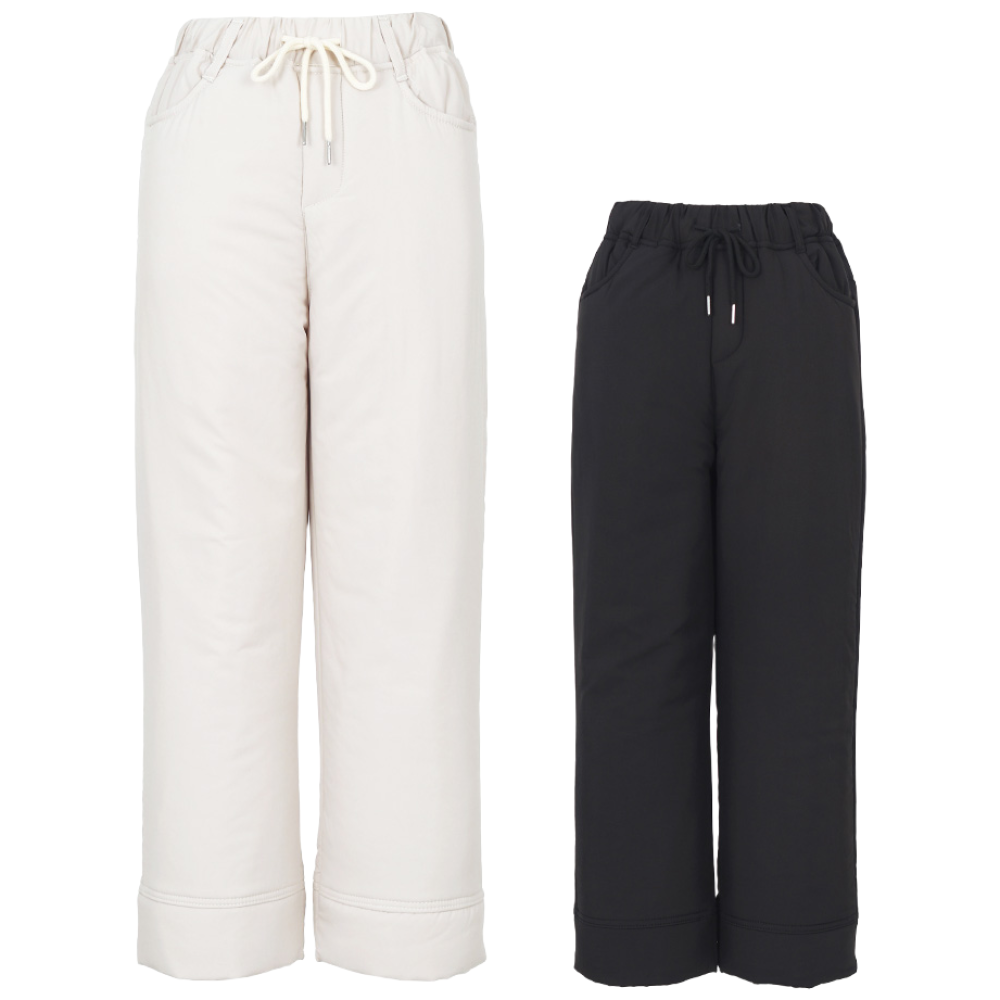 [김영주골프] 겨울 일자핏 패디드팬츠 9부 밴딩 여성 세미와이드 패딩바지 DPWLPT43 30,150원