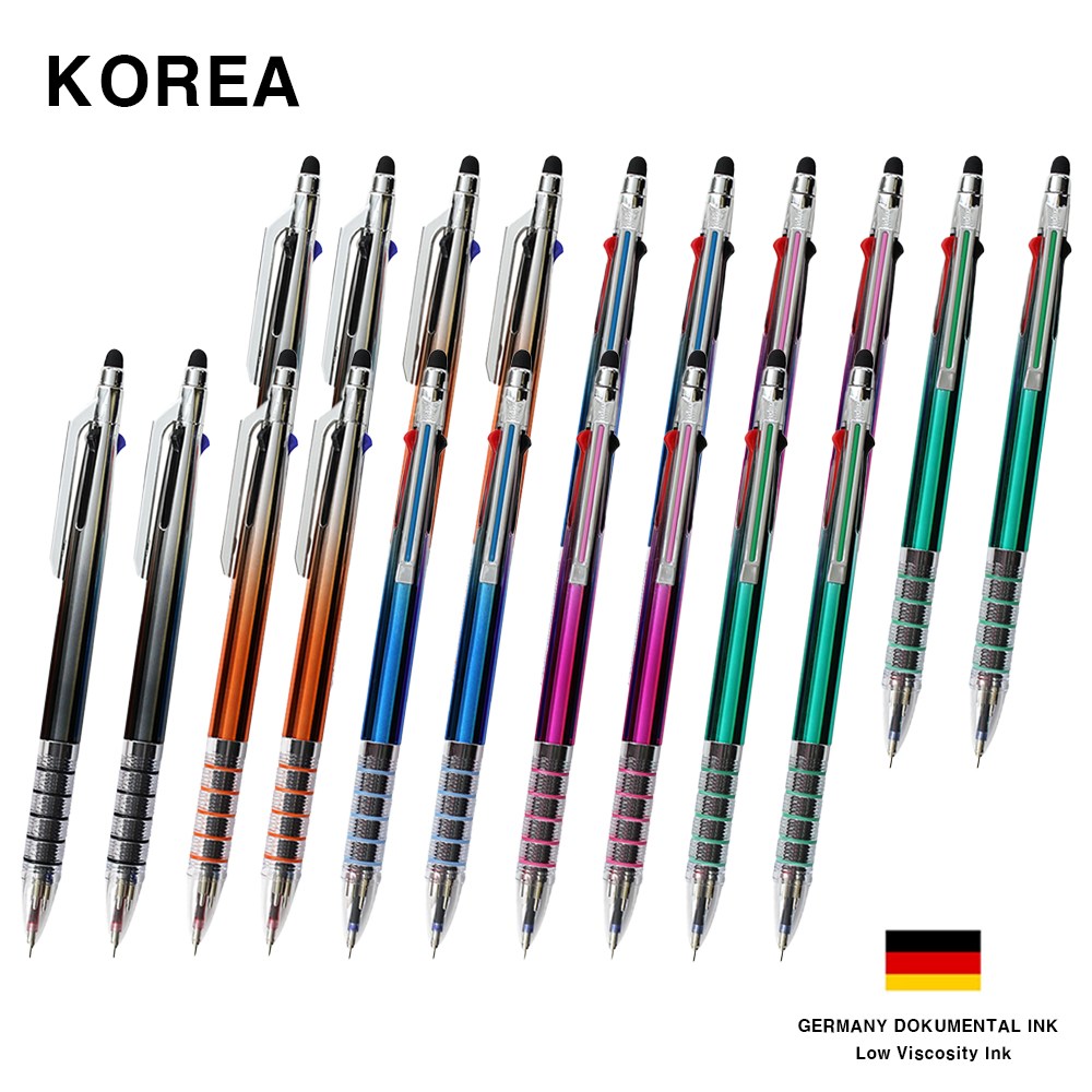 코리아 다색 5링 니들 3색 터치펜 초저점도 독일잉크 고급 볼펜 0.7mm, 20개, 색상혼합 23,500원