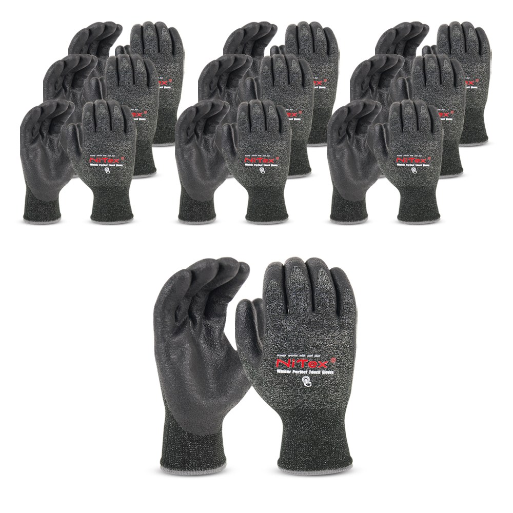 나이텍스 윈터 퍼펙트 터치 장갑 겨울 방한 작업장갑 NBR 코팅 장갑, 단일 색상, 10개 35,750원