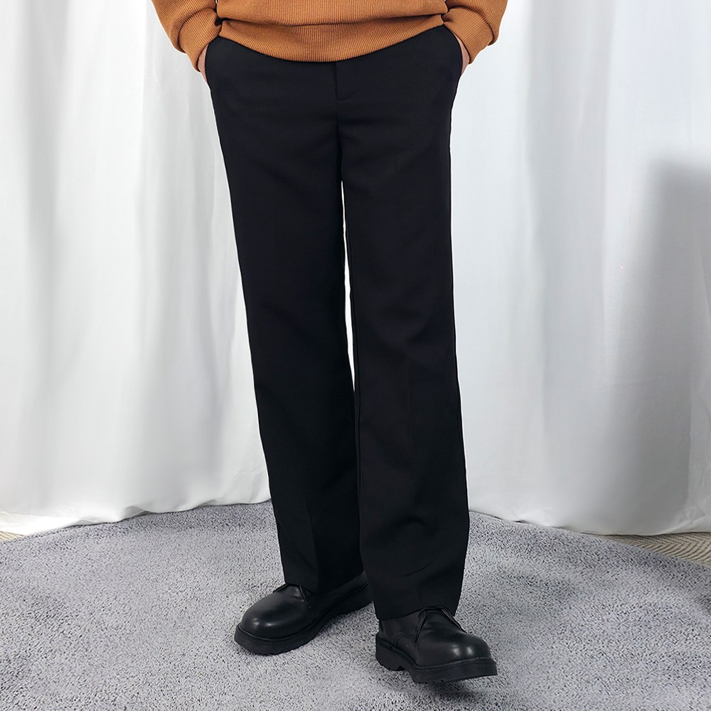 더핏 남성용 구김없는 세미 와이드 뒷밴딩 슬랙스 31,900원