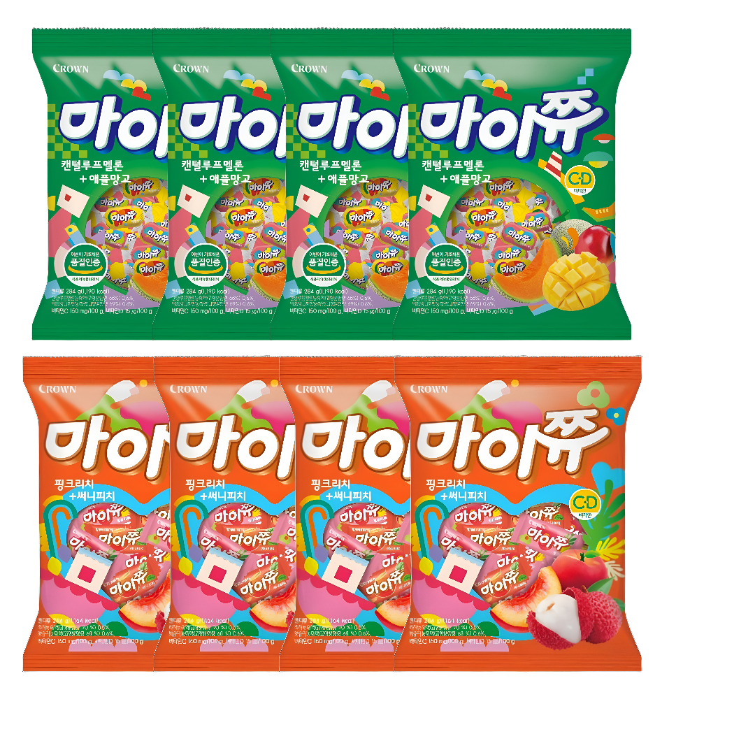 마이쮸 캔털루프멜론 애플망고+ 마이쮸 핑크리치 써니피치, 567g, 3세트 34,800원