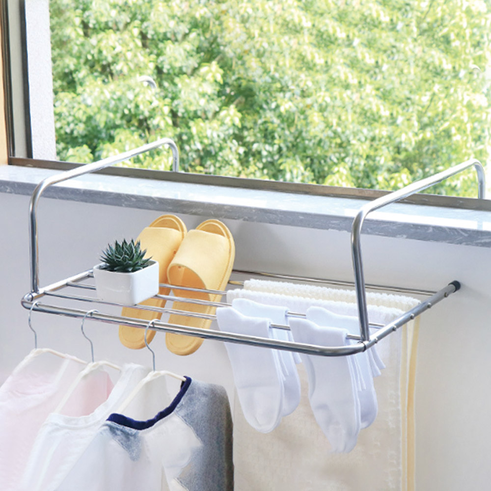 마켓플랜 걸이형 미니 접이식 빨래 건조대, 실버 11,500원