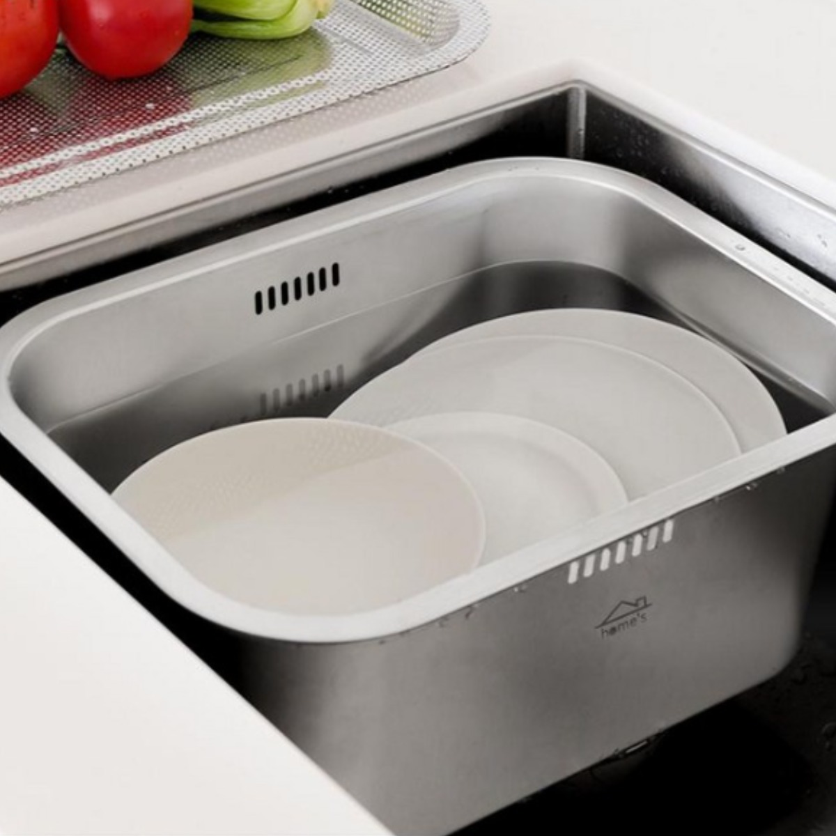 에브리 스텐304 사각 물빠짐 설거지통 10L, 스테인리스, 1개 15,900원