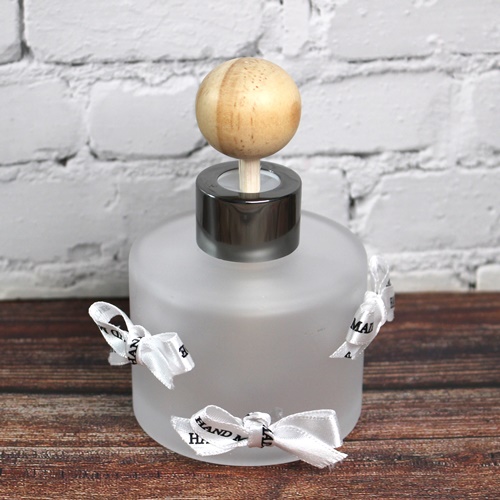 디퓨저 유리 용기 - 원형 컬러 투톤 브라운 100ml (1cm 통통섬유스틱1개포함) 2,300원