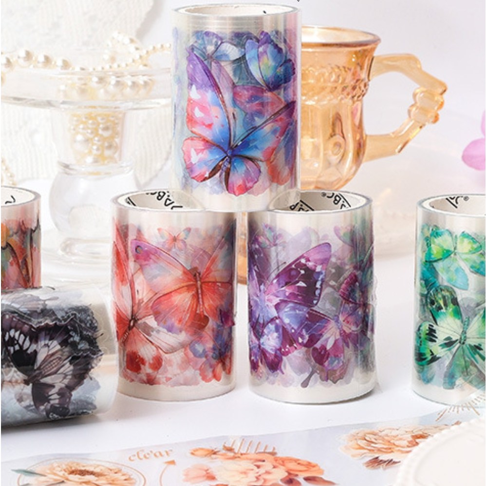 앨리스앤 빈티지 다꾸 롤스티커 마테 나비 6종 5,600원