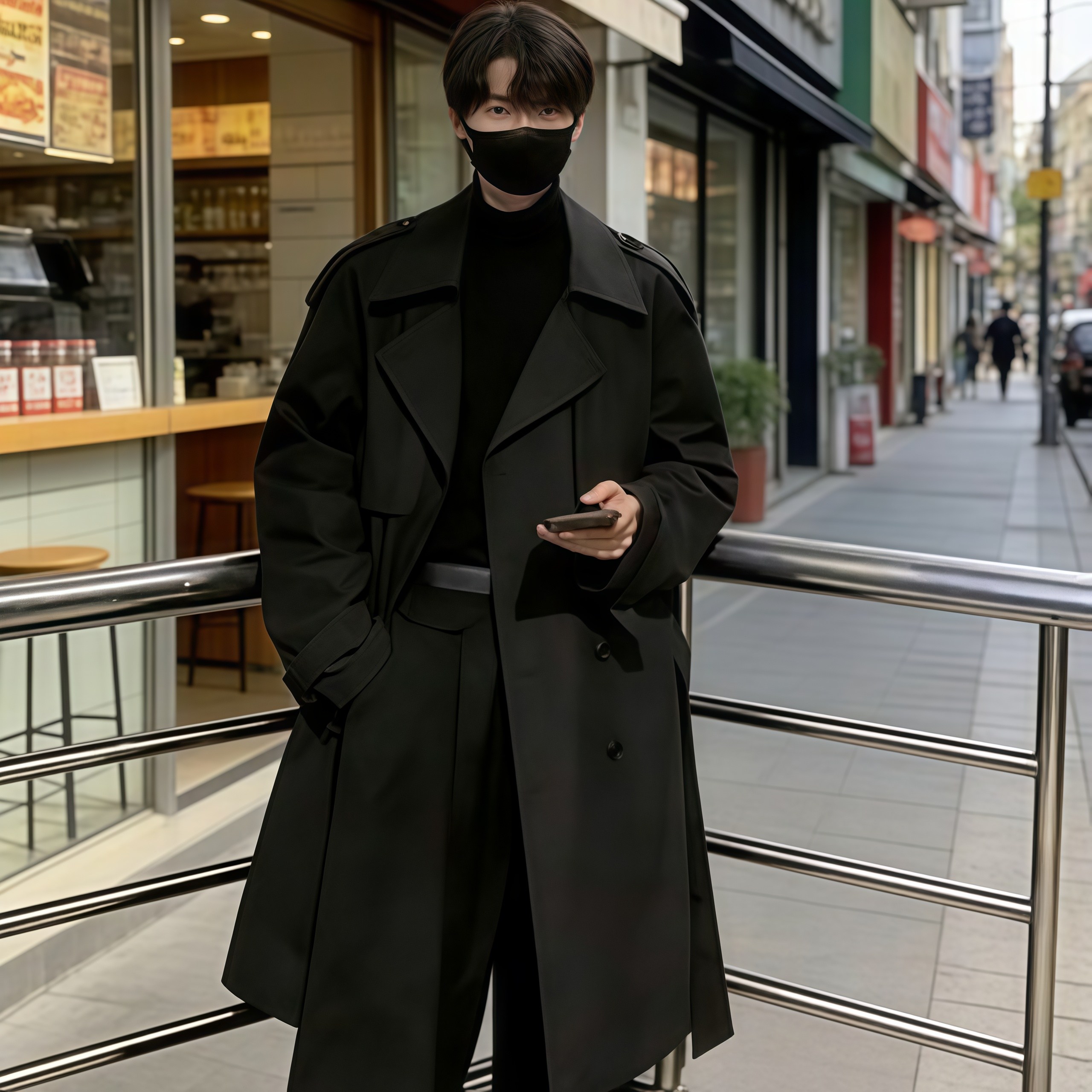 헤스루 남자 가을 겨울 트렌치코트 남성 캐주얼 더블버튼 롱 코트 13,900원