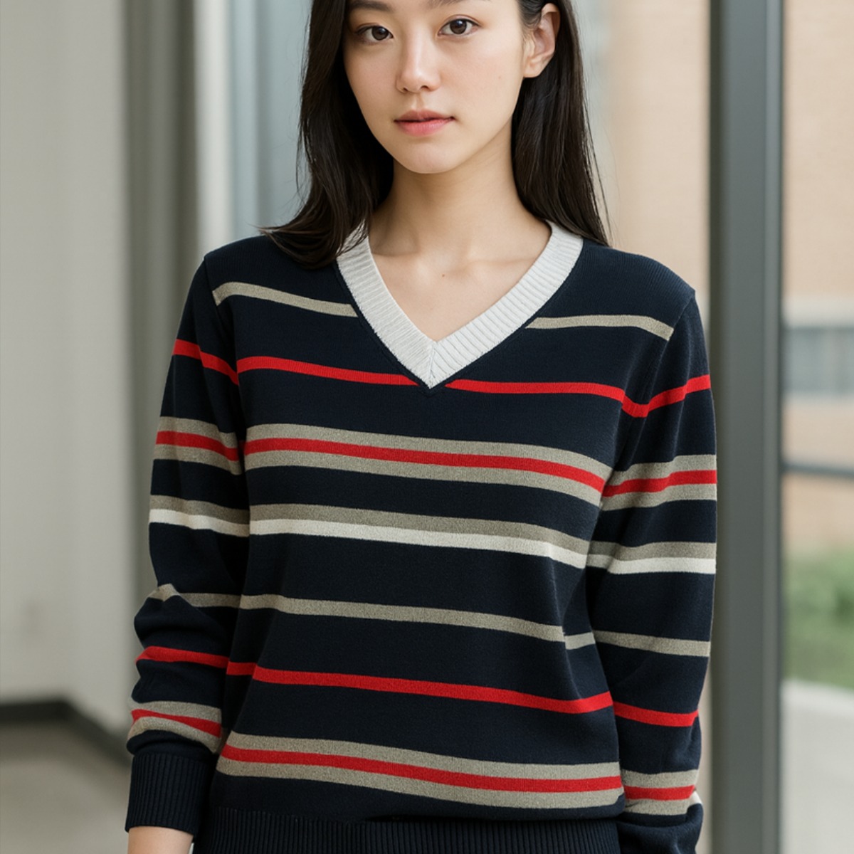 여성니트 기본핏라인 6컬러 브이넥니트 G105A 19,750원