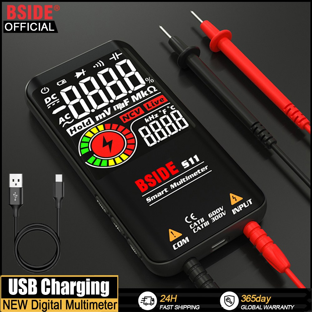 메가테스터 BSIDE 멀티테스터기 디지털 멀티미터 스마트테스터기 전기테스터기 EMF 테스터기 가용 9999 EBTN multimeter 만능테스터기 측정기 테스터 전압테스터기 전기 50,230원